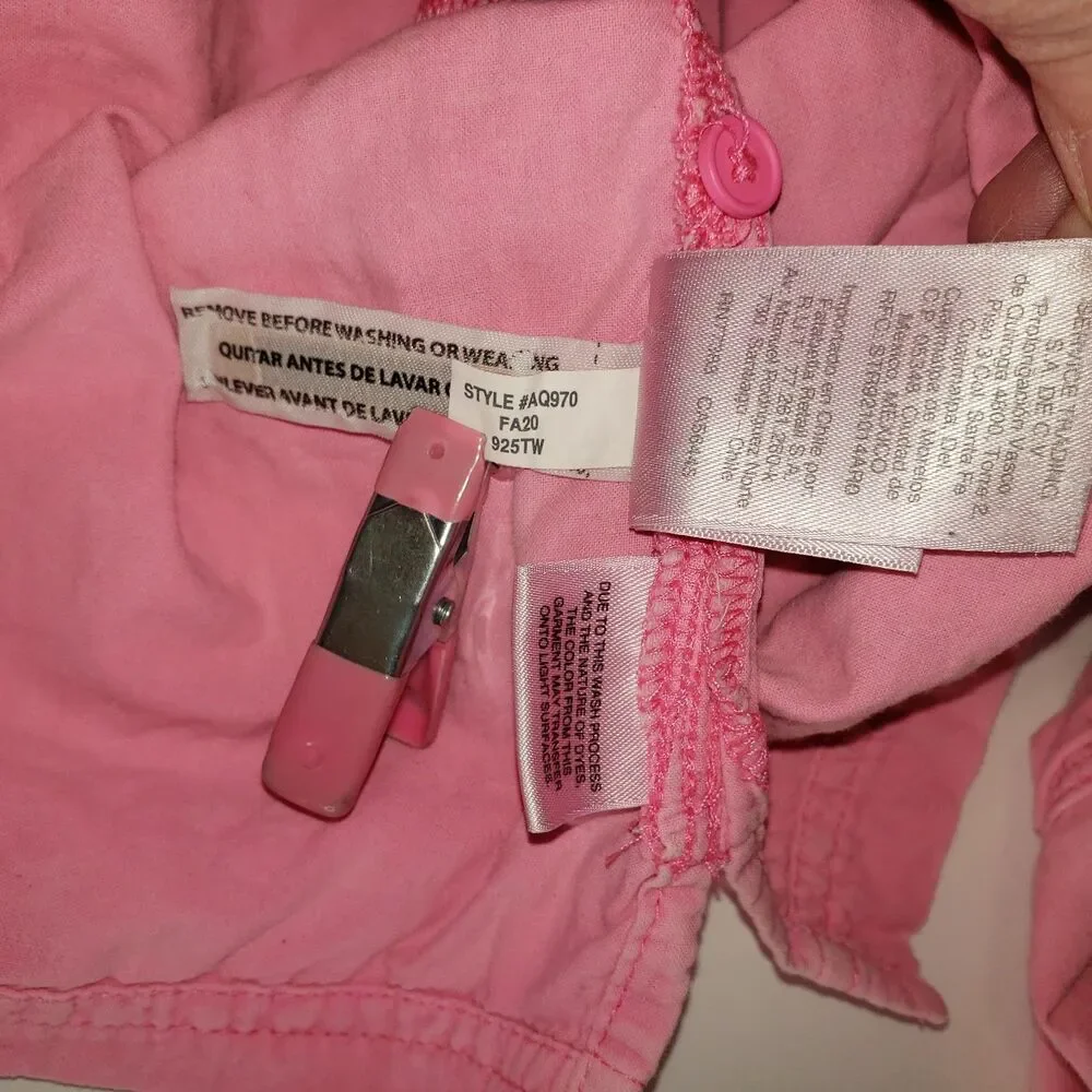 J.CREW Pink Cotton Long Sleeve Shirt Womens Size XS